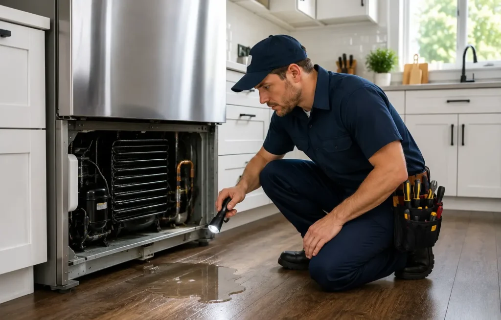 Refrigerator Water Leak Repair-Why Water Is Pooling Under Your Fridge